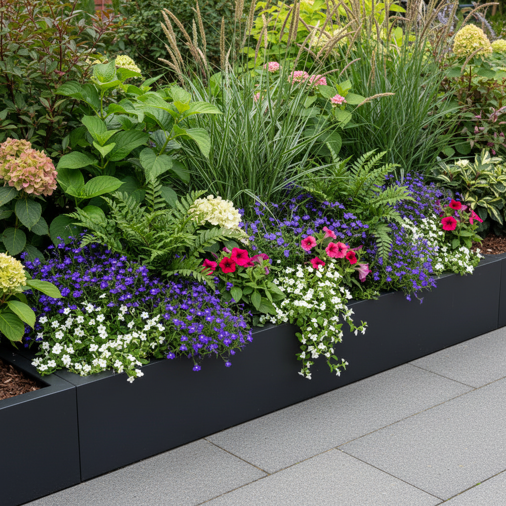 Arden Steel Trough Planter Bottomless Garden Planter UK