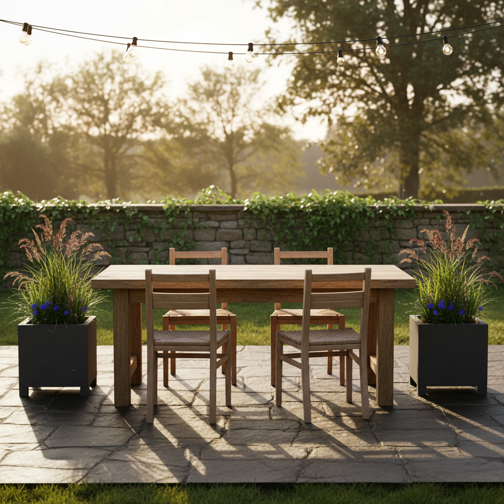 Arden Cube Planter with Feet Powder Coated Steel UK