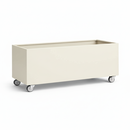 Café Trough Planter with Castors Mobile Steel Planter UK