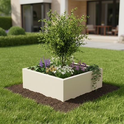 Arden Bottomless Cube Planter Powder Coated Steel Garden