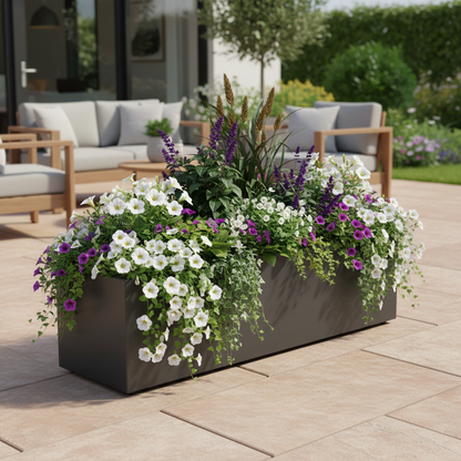 Arden Trough Planter Powder Coated Steel Handmade UK