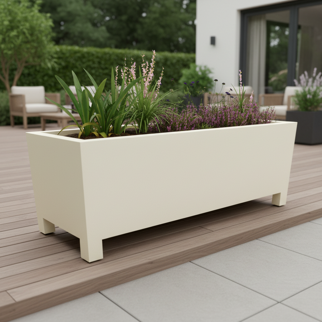 Arden Trough Planter with Feet Steel Garden Planter UK
