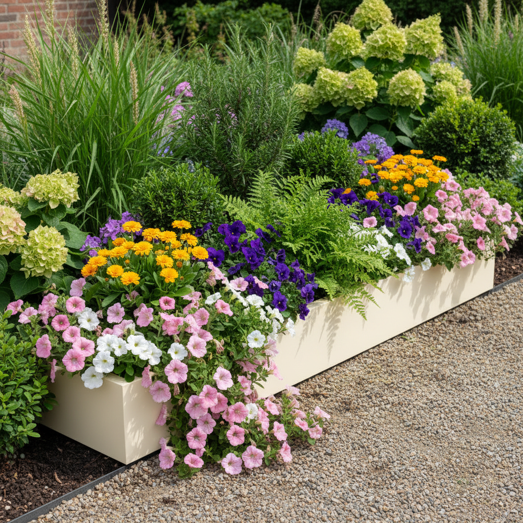 Arden Steel Trough Planter Bottomless Garden Planter UK