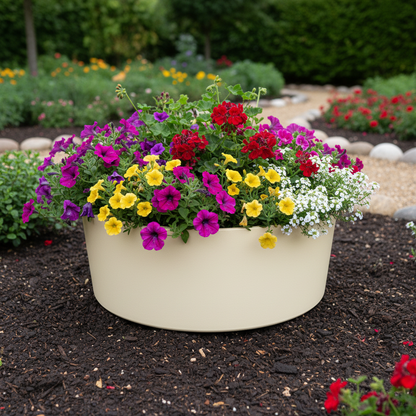 Henley Cylindrical Raised Bed Steel Planter UK Garden