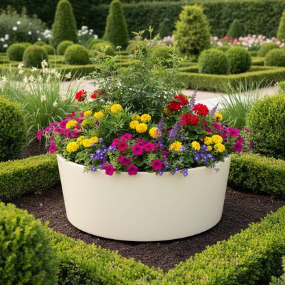 Henley Cylindrical Raised Bed Steel Planter UK Garden