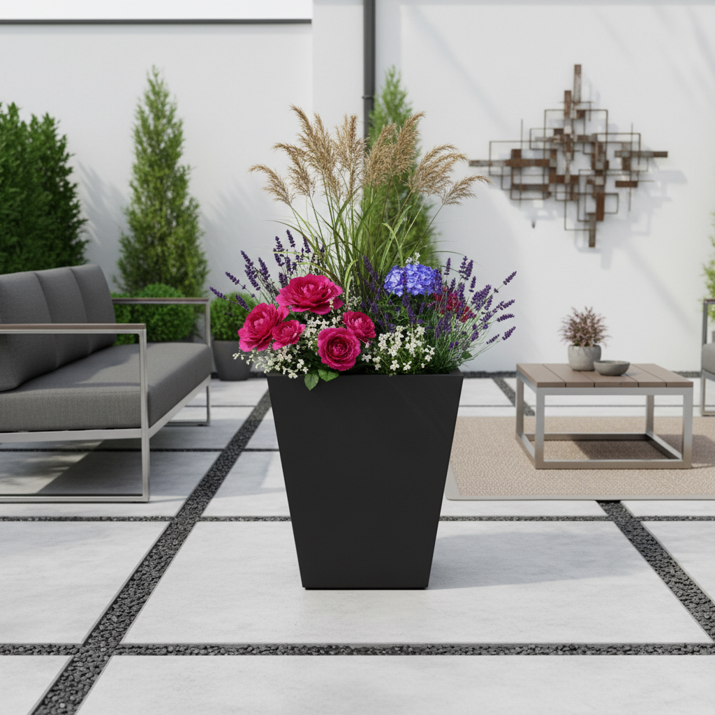 Harrogate Tapered Steel Planter Garden Planter UK
