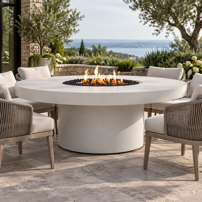 EcoSmart Gin 90 Dining Fire Pit Table with Long Lasting Flame | Bioethanol Flame & Gas Burner Options