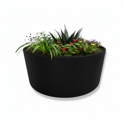 Henley Cylindrical Steel Planter Garden Planter UK