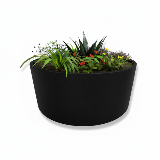 Henley Cylindrical Steel Planter Garden Planter UK