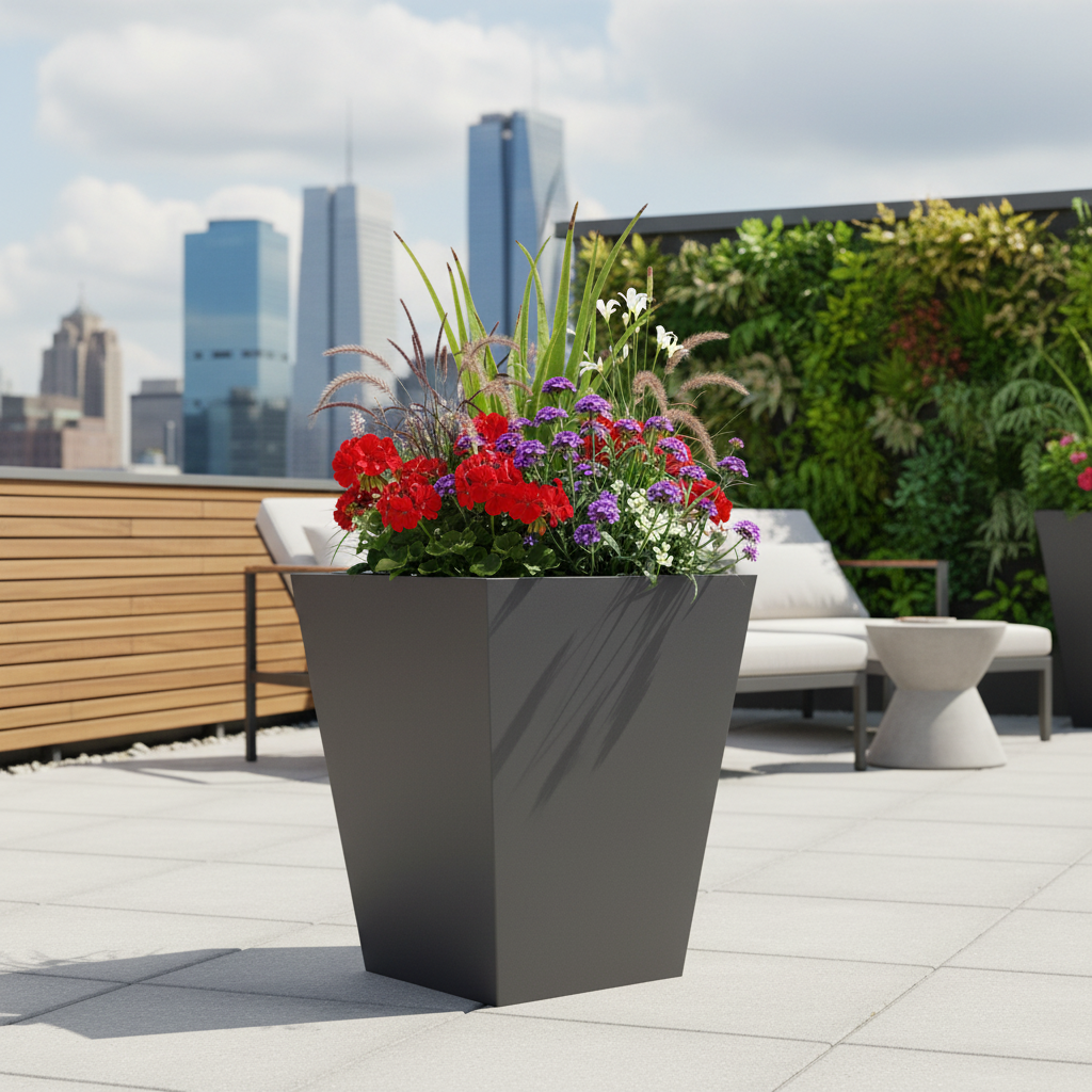 Harrogate Tapered Steel Planter Garden Planter UK
