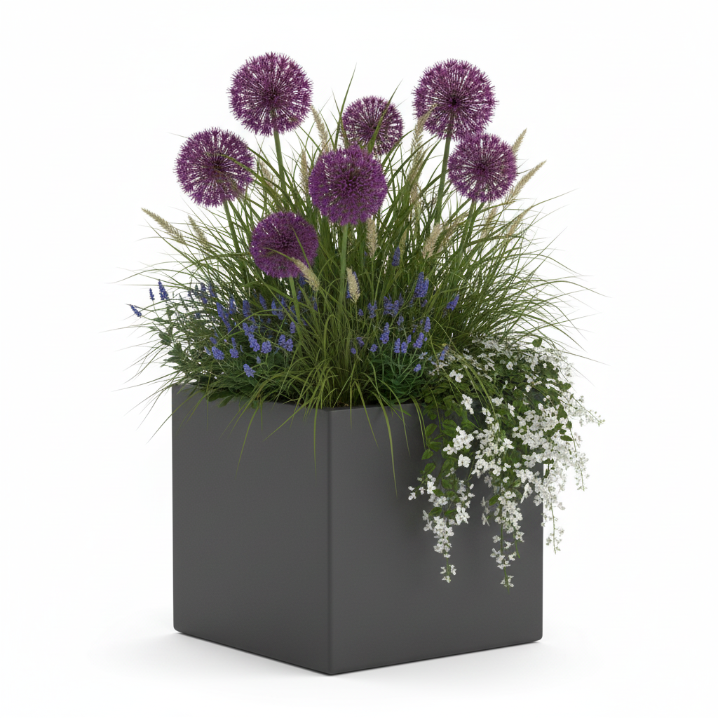 Arden Cube Planter Powder Coated Steel Garden Planter UK
