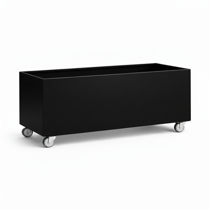 Café Trough Planter with Castors Mobile Steel Planter UK