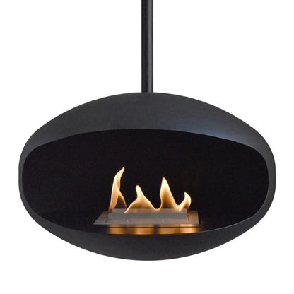 Cocoon Aeris Bioethanol Fireplace – Matte Black Ceiling