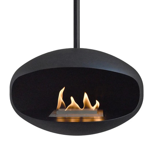 Cocoon Aeris Bioethanol Fireplace – Matte Black Ceiling