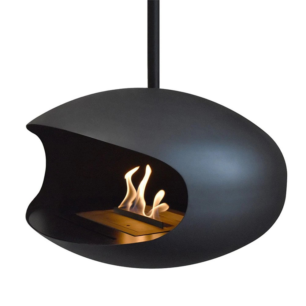 Cocoon Aeris Bioethanol Fireplace – Matte Black Ceiling