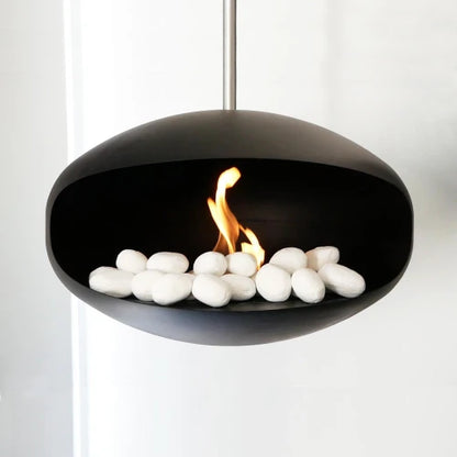 24 White Ceramic Pebbles for Bioethanol Fireplaces