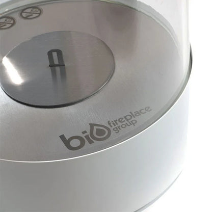 Scandiflames Southwark White Round Tabletop Bioethanol Fireplace 3L Burner