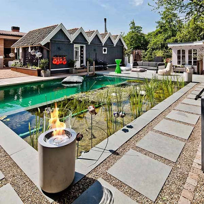 Planika Jar Bioethanol Fireplace with Concrete Base Indoor Outdoor