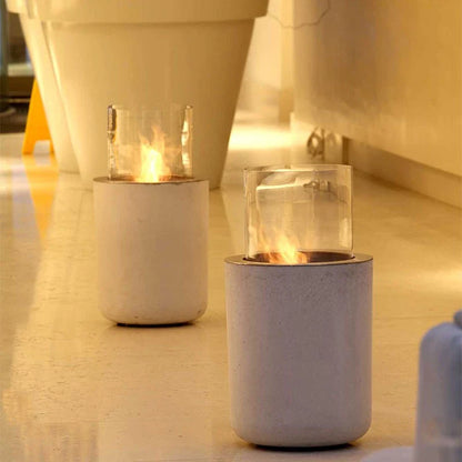 Planika Jar Bioethanol Fireplace with Concrete Base Indoor Outdoor