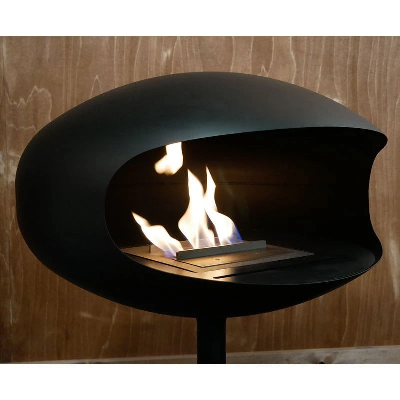 Cocoon Pedestal Bioethanol Fireplace Black
