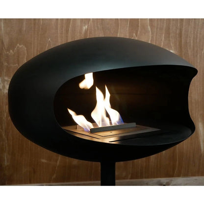 Cocoon Pedestal Bioethanol Fireplace Black