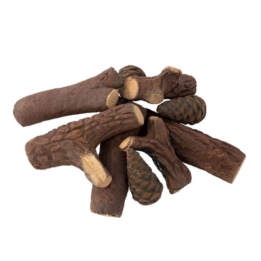 Ceramic Wood Log Set for Bioethanol Fireplaces | Natural Flame Decor