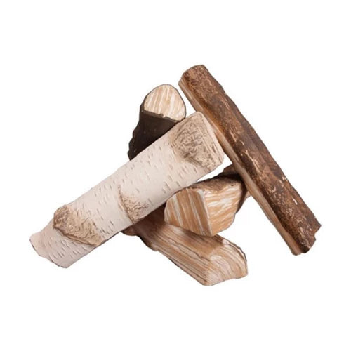Mixed Wood Decoration Set for Bioethanol Fires | 5 Ceramic Logs