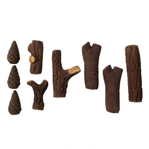 Ceramic Wood Log Set for Bioethanol Fireplaces | Natural Flame Decor