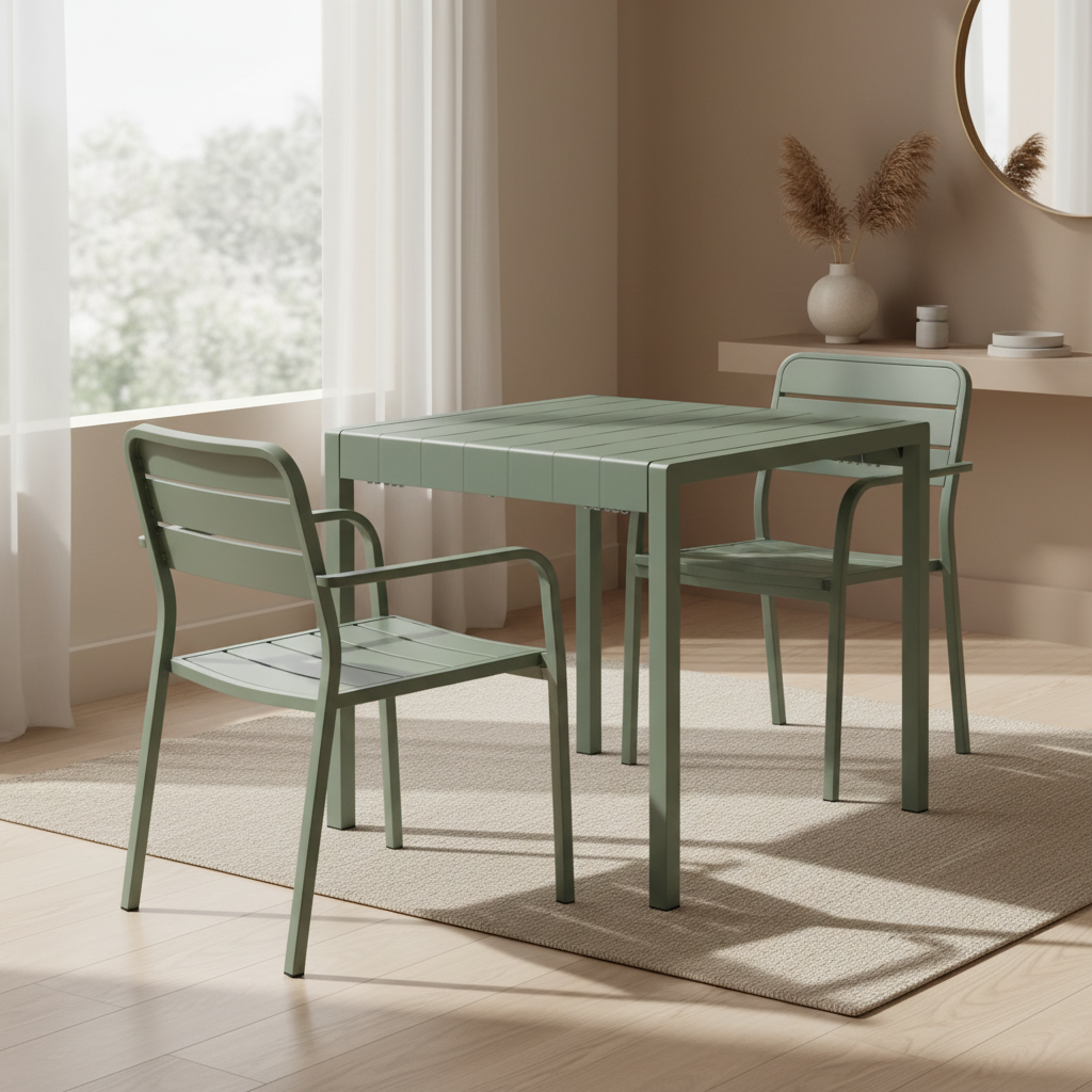Cube French Grey Outdoor Dining Table | Weather Resistant Garden Table