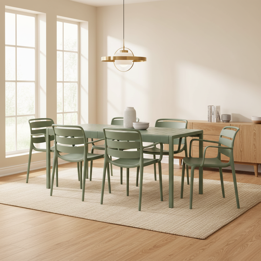 Sol French Grey Outdoor Dining Table | Large Weather Resistant Garden Table