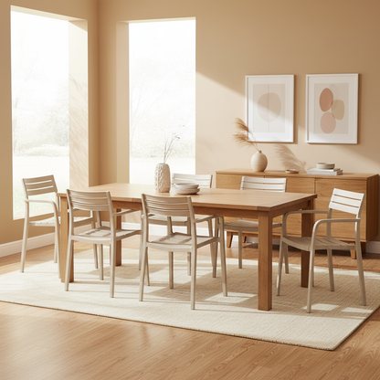 Aura Putty Grey Outdoor Carver Chair | Weather Resistant Garden Dining Chair
