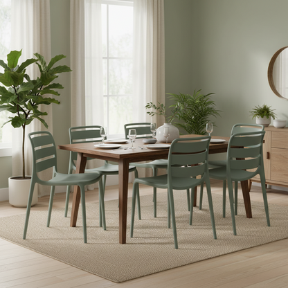 Velo French Grey Dining Chair | Stylish Indoor & Outdoor Plastic Garden Chair