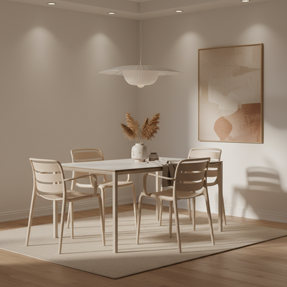Velo Putty Carver Chair | Comfortable Indoor & Outdoor Dining Chair with Armrests