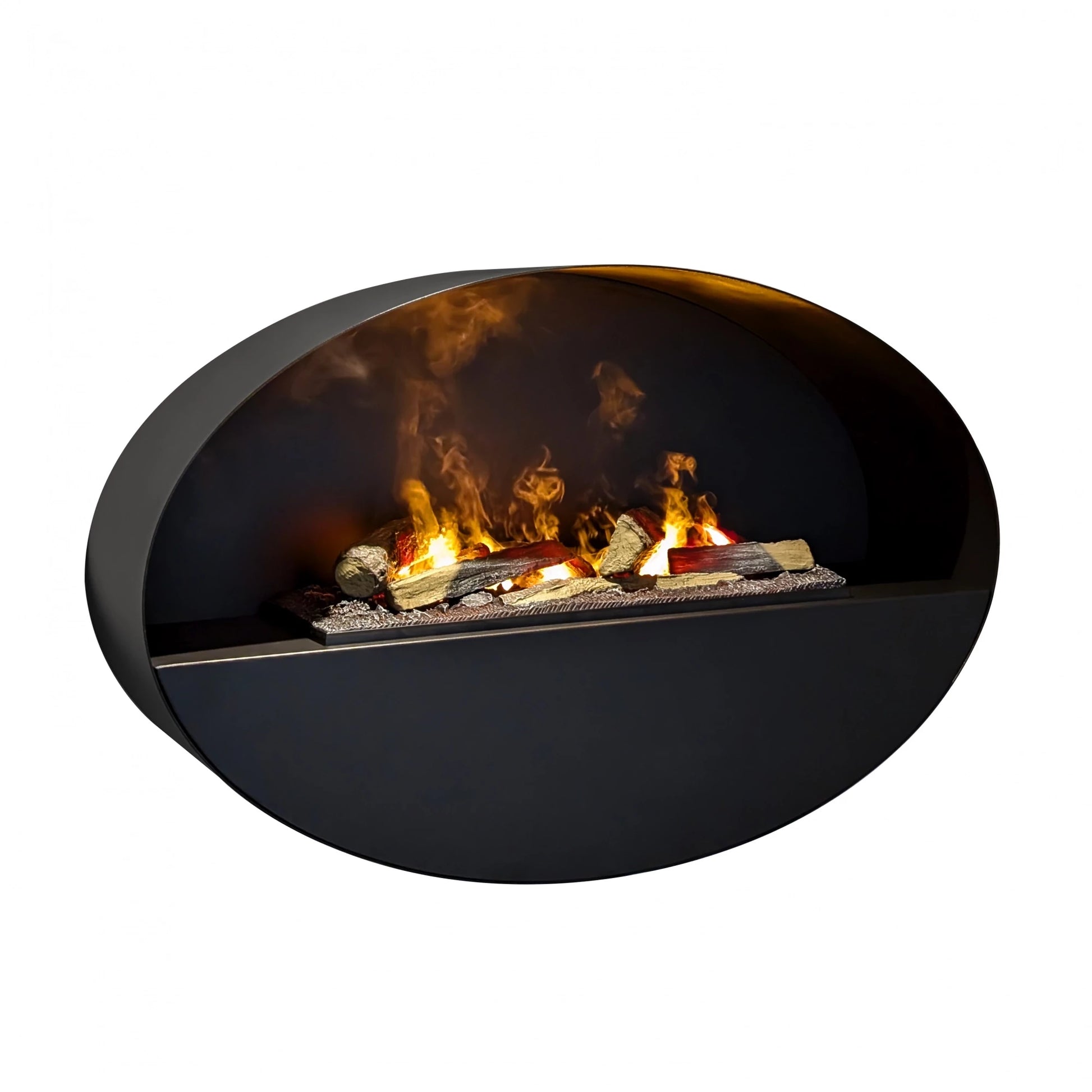 Kjos Black Wall-Mounted Biofireplace 90cm