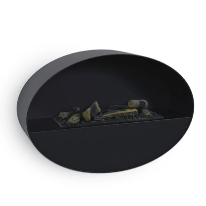 Kjos Black Wall-Mounted Biofireplace 90cm