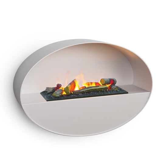 Kjos White Wall-Mounted Water Vapour Fireplace 90cm | ScandiFlames