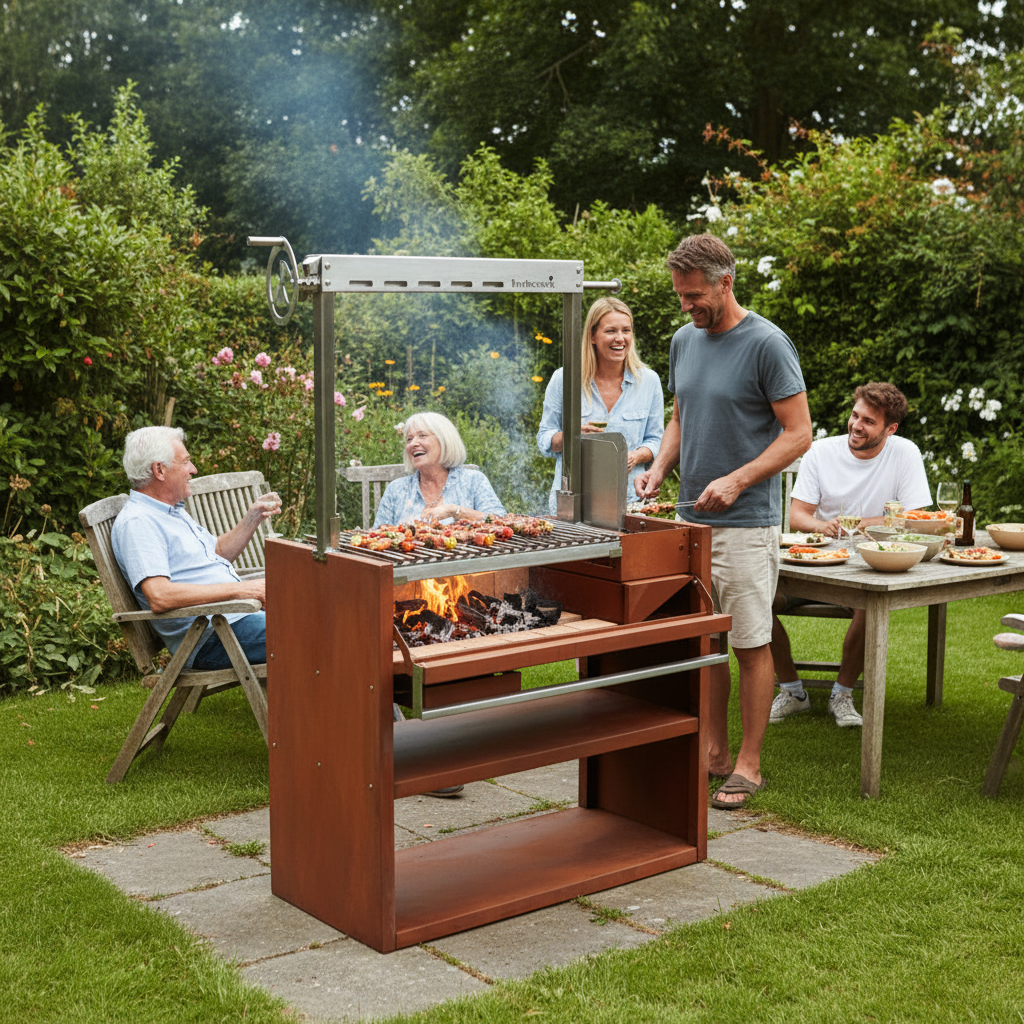 Barbecook Pedro Asado Grill – Corten Steel Outdoor BBQ | Authentic Asado