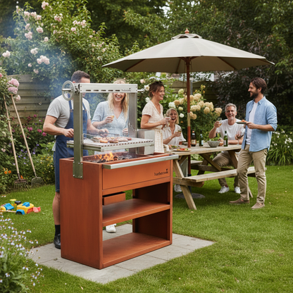 Barbecook Pedro Asado Grill & Workstation – Corten Steel Outdoor BBQ