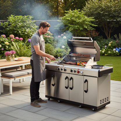 Enders, Kansas, Pro 4, Gas BBQ, Silver