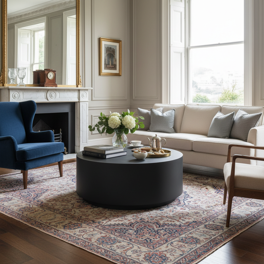 Elementi, Rome Coffee Table, Medium Slate Black, Outdoor/Indoor, Concrete Glass Fibre