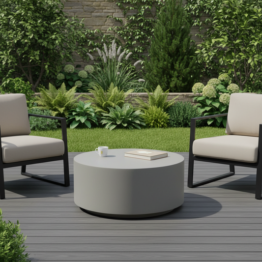 Elementi, Rome Coffee Table, Medium Space Grey, Outdoor/Indoor, Concrete Glass Fibre