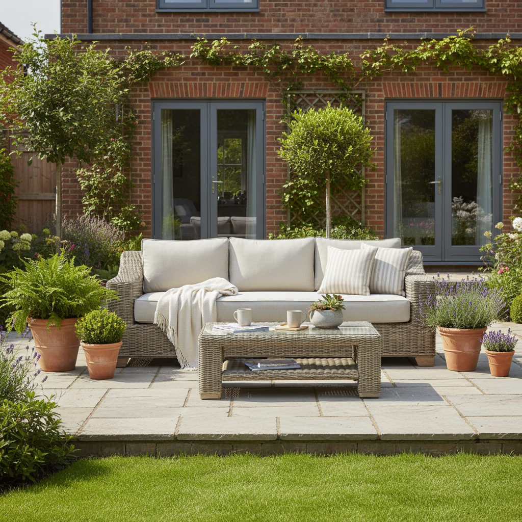 Capri Collection Outdoor Three Seater Sofa – HDPE Wicker Comfort