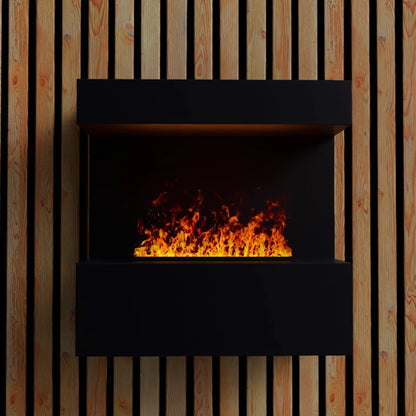Late Wall-Mounted Water Vapour Fireplace Black – ScandiFlames