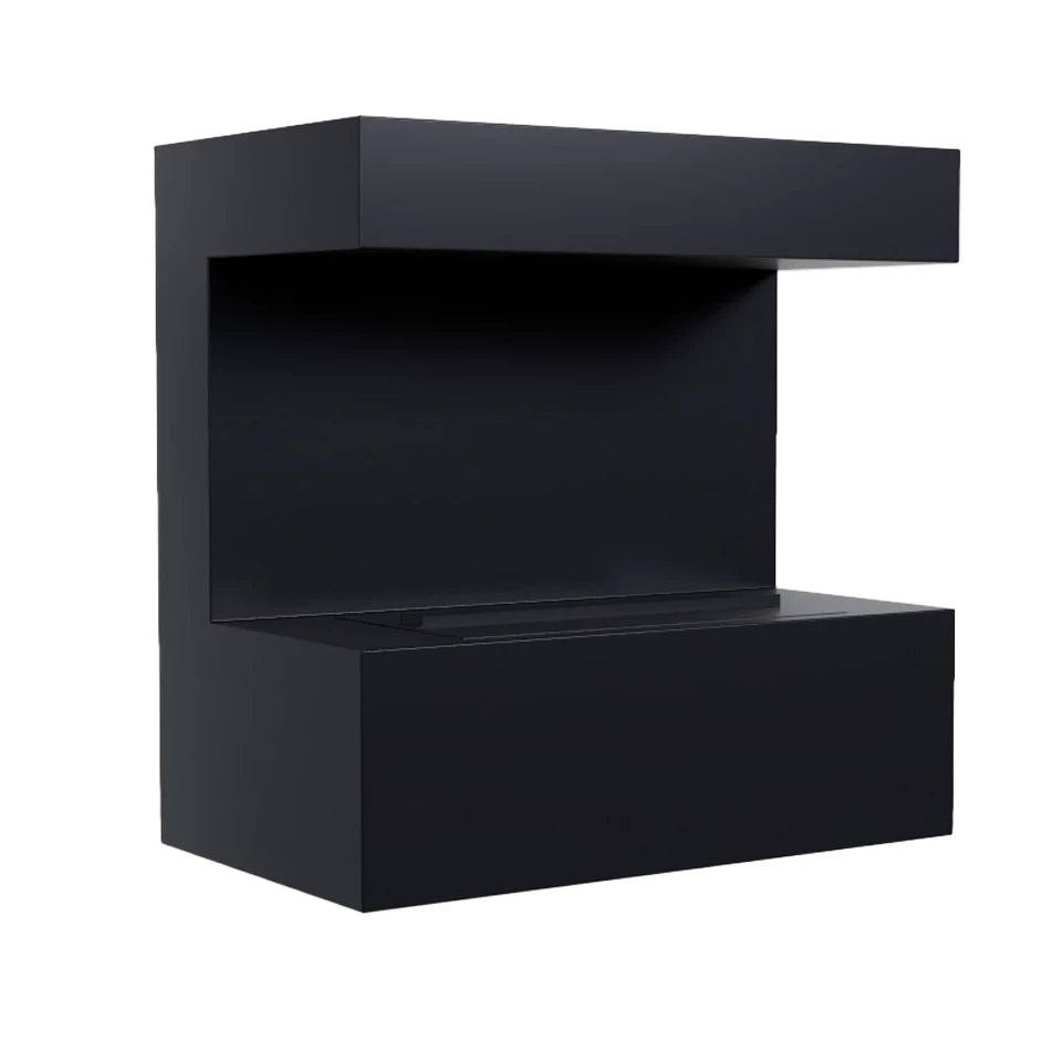Late Wall-Mounted Water Vapour Fireplace Black – ScandiFlames