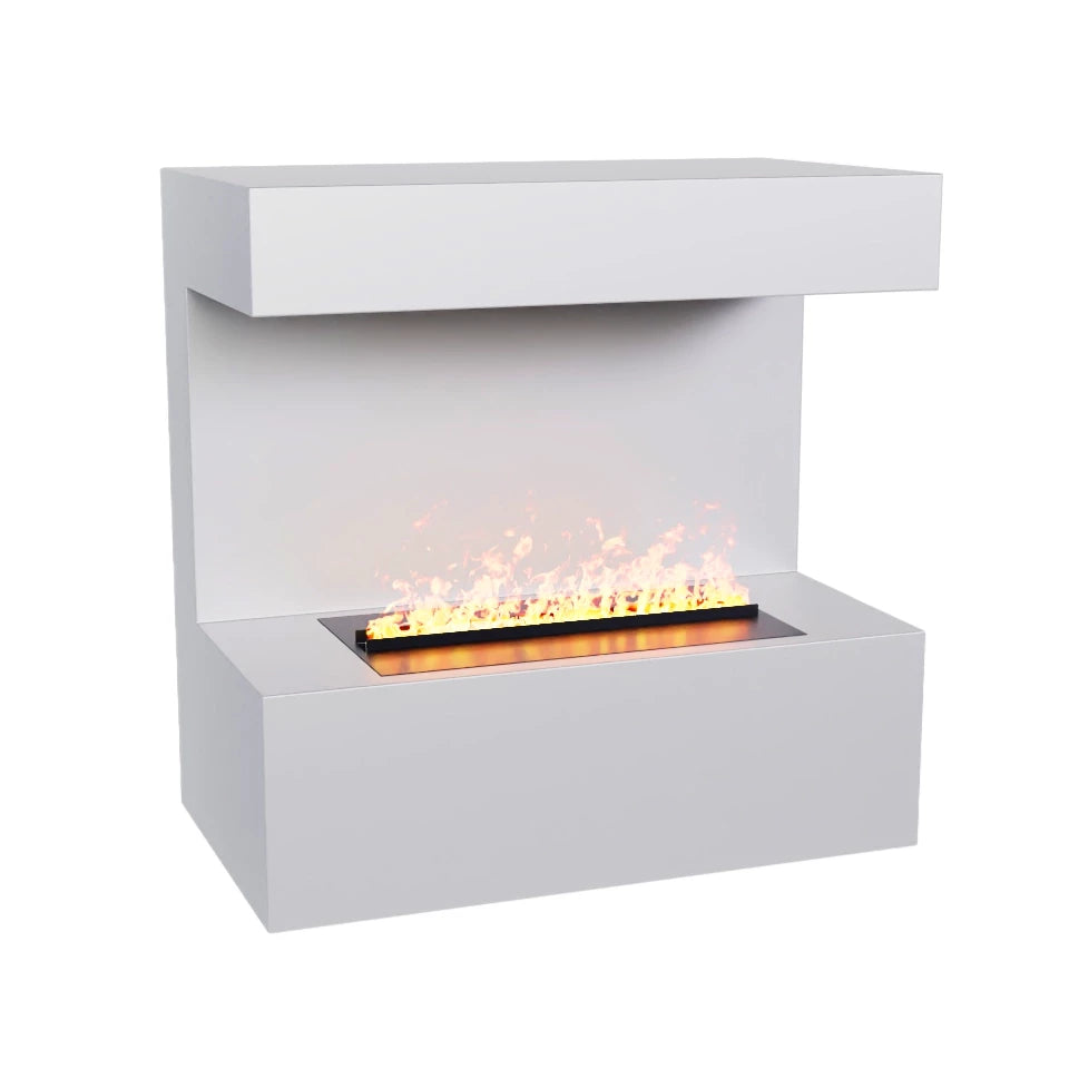 ScandiFlames Late White Wall-Mounted Water Fireplace