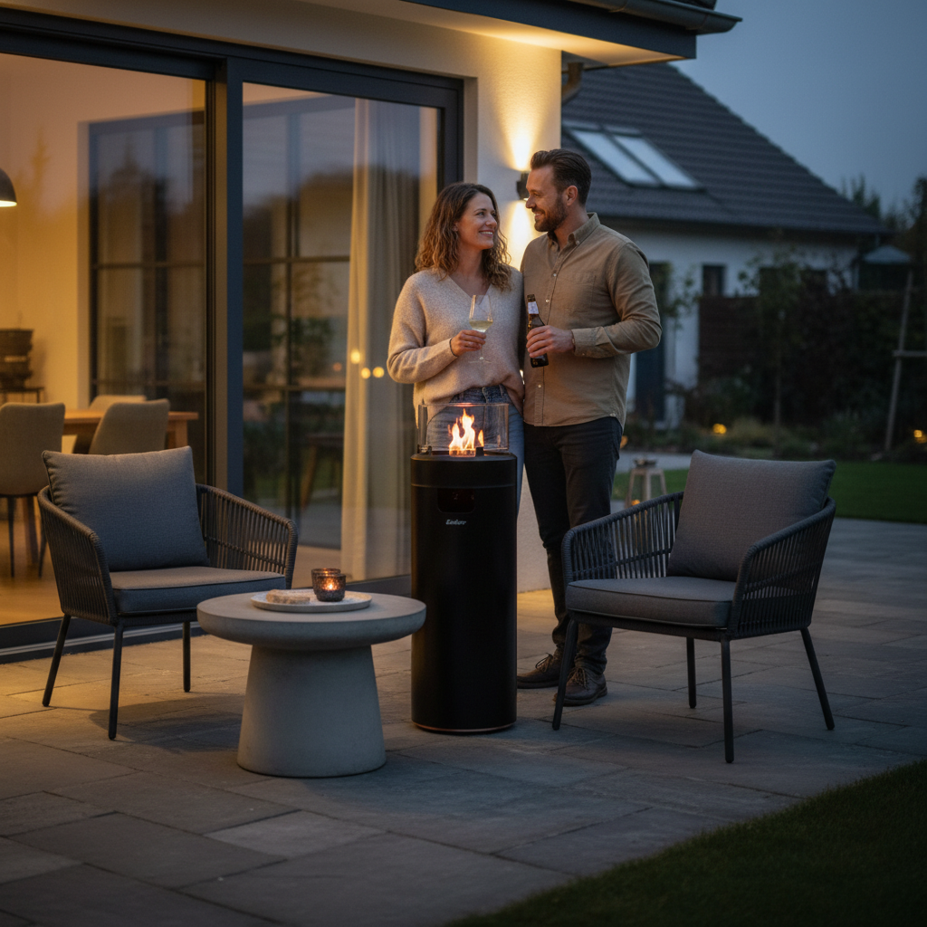 Enders, Nova, LED Flame, Large Black Patio Heater