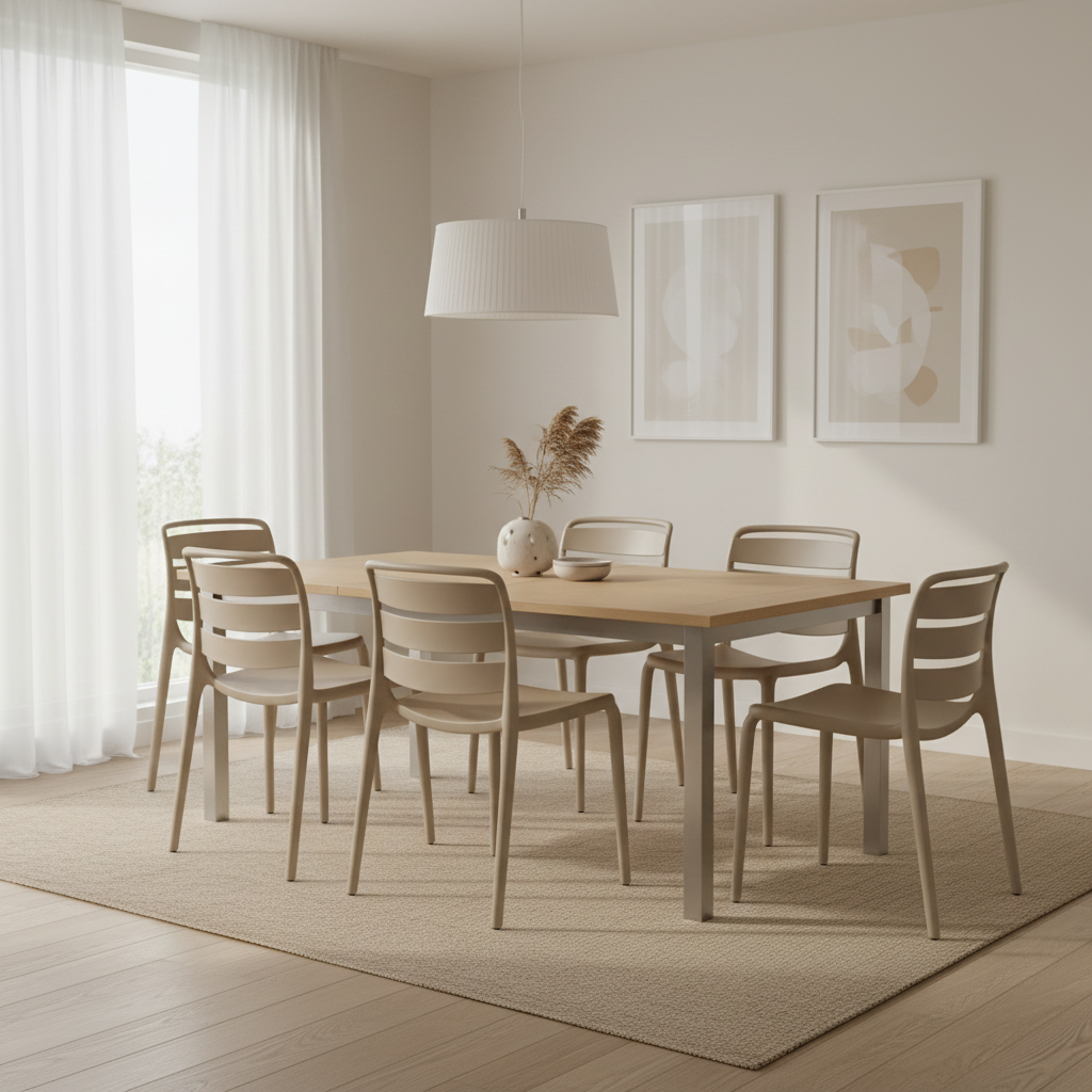 Velo Putty Dining Chair | Modern Indoor & Outdoor Plastic Garden Chair
