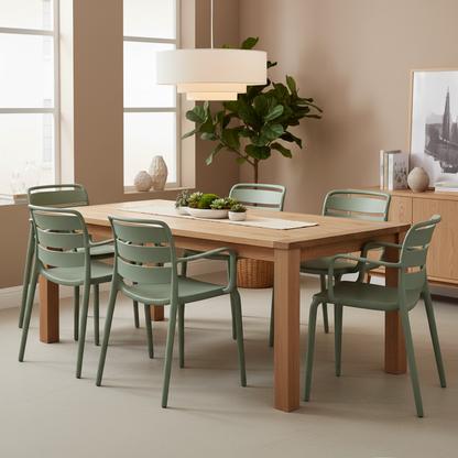 Velo French Grey Carver Chair | Stylish Indoor & Outdoor Dining Chair with Armrests