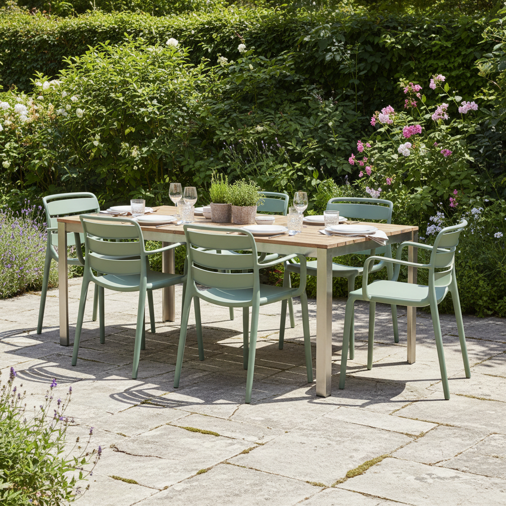 Velo French Grey Carver Chair | Stylish Indoor & Outdoor Dining Chair with Armrests