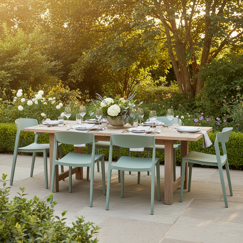 Zen French Grey Dining Chair | Modern Plastic Chair for Indoor & Outdoor Living